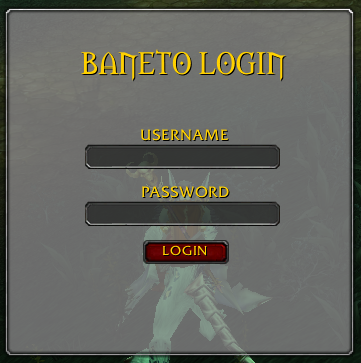 Baneto WoW Bot Interface Login Menu Not a scam